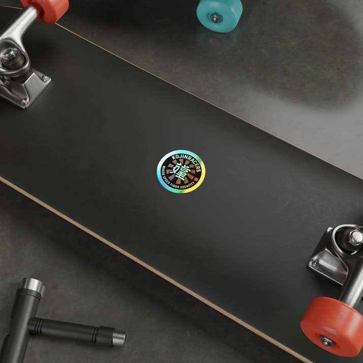 Holographic Die-cut Stickers: Trendy Skateboard Decals for Personalization, Gift for Gamers, Car Stickers, Retro Vibes