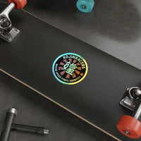 Holographic Die-cut Stickers: Trendy Skateboard Decals for Personalization, Gift for Gamers, Car Stickers, Retro Vibes