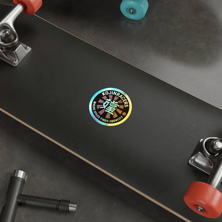 Holographic Die-cut Stickers: Trendy Skateboard Decals for Personalization, Gift for Gamers, Car Stickers, Retro Vibes