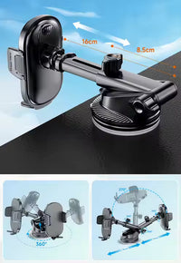 2025 Factory Rotatable Suction Car Mount Vent Windshield Dashboard Mobile Car Phone Holder