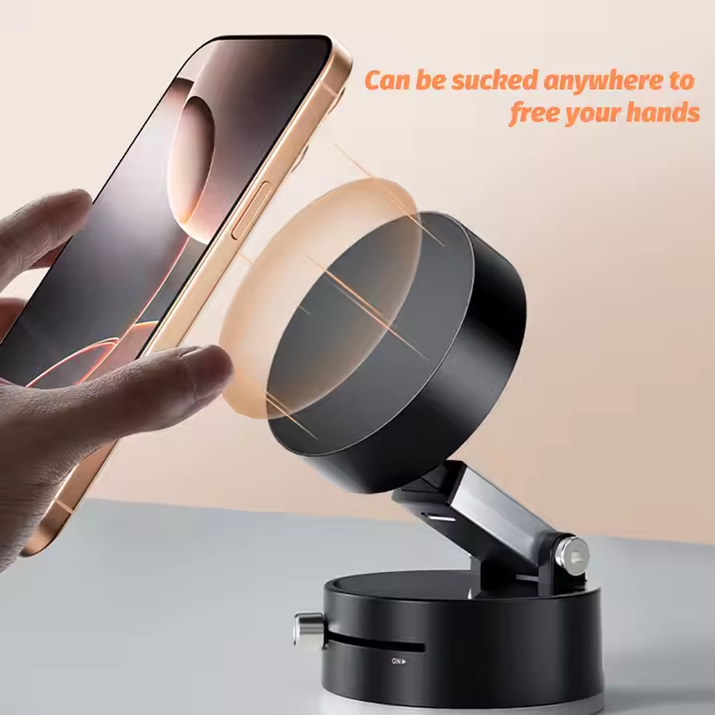Portable Magnetic Car Phone Holder, Strong Sticky Mobile Phone Holder Car Mount With Vacuum Suction Cup