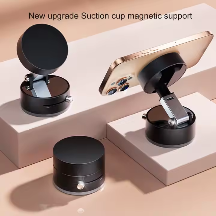 Portable Magnetic Car Phone Holder, Strong Sticky Mobile Phone Holder Car Mount With Vacuum Suction Cup