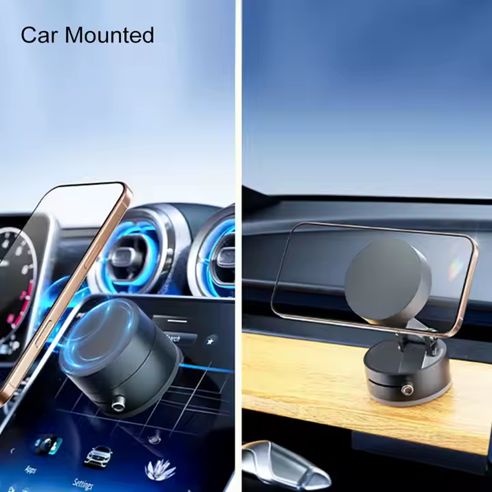 Portable Magnetic Car Phone Holder, Strong Sticky Mobile Phone Holder Car Mount With Vacuum Suction Cup