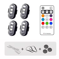RGB LED Remote Sensing Aircraft Strobe Light Motorcycle Light Seven Color LED Flash Position Wireless Light