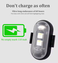RGB LED Remote Sensing Aircraft Strobe Light Motorcycle Light Seven Color LED Flash Position Wireless Light